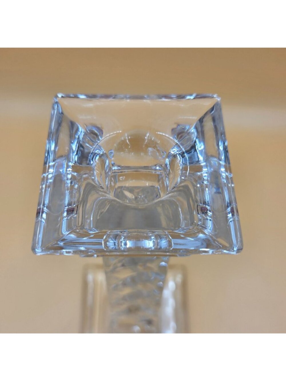 Mikasa MIC92 Cut Leaves Tall Crystal Single Candlestick Candle Holder - Picture 5 of 6